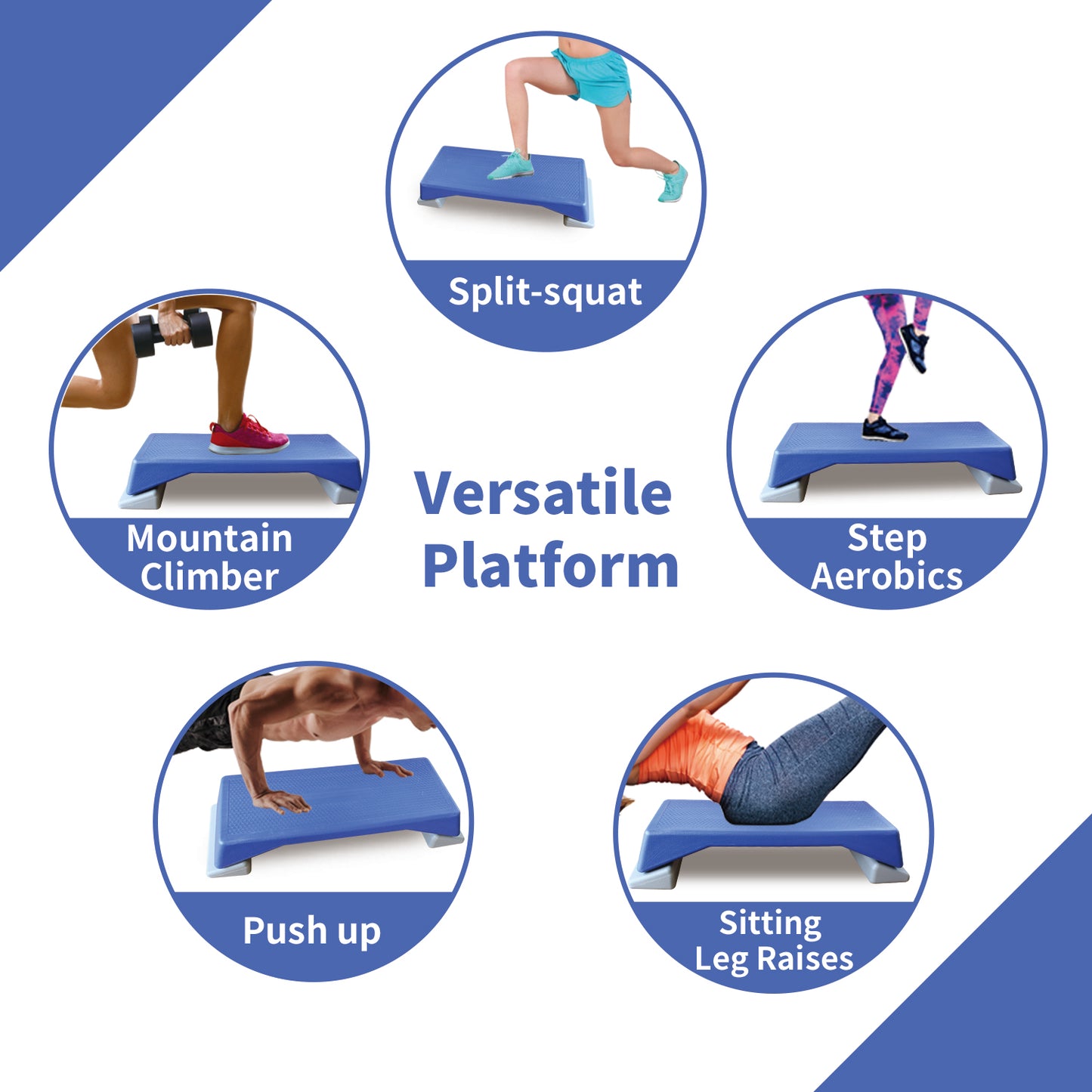 Aerobics Step Platform Height-Adjustable