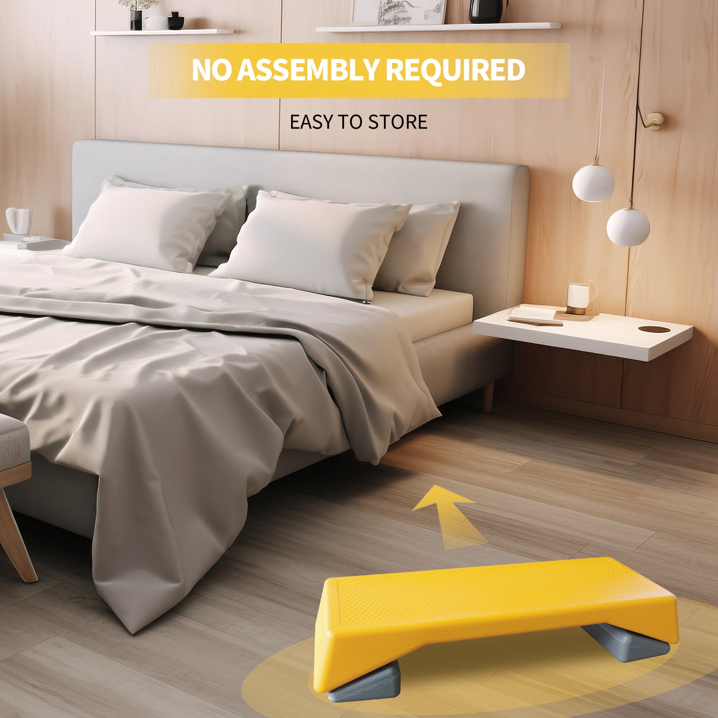 Aerobics Step Platform Height-Adjustable