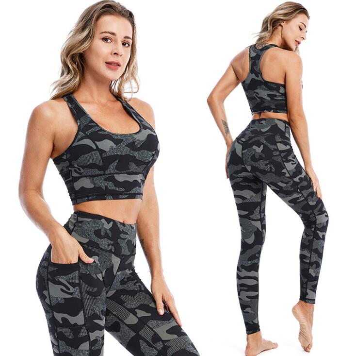 Women Camouflage Printed Workout Clothes