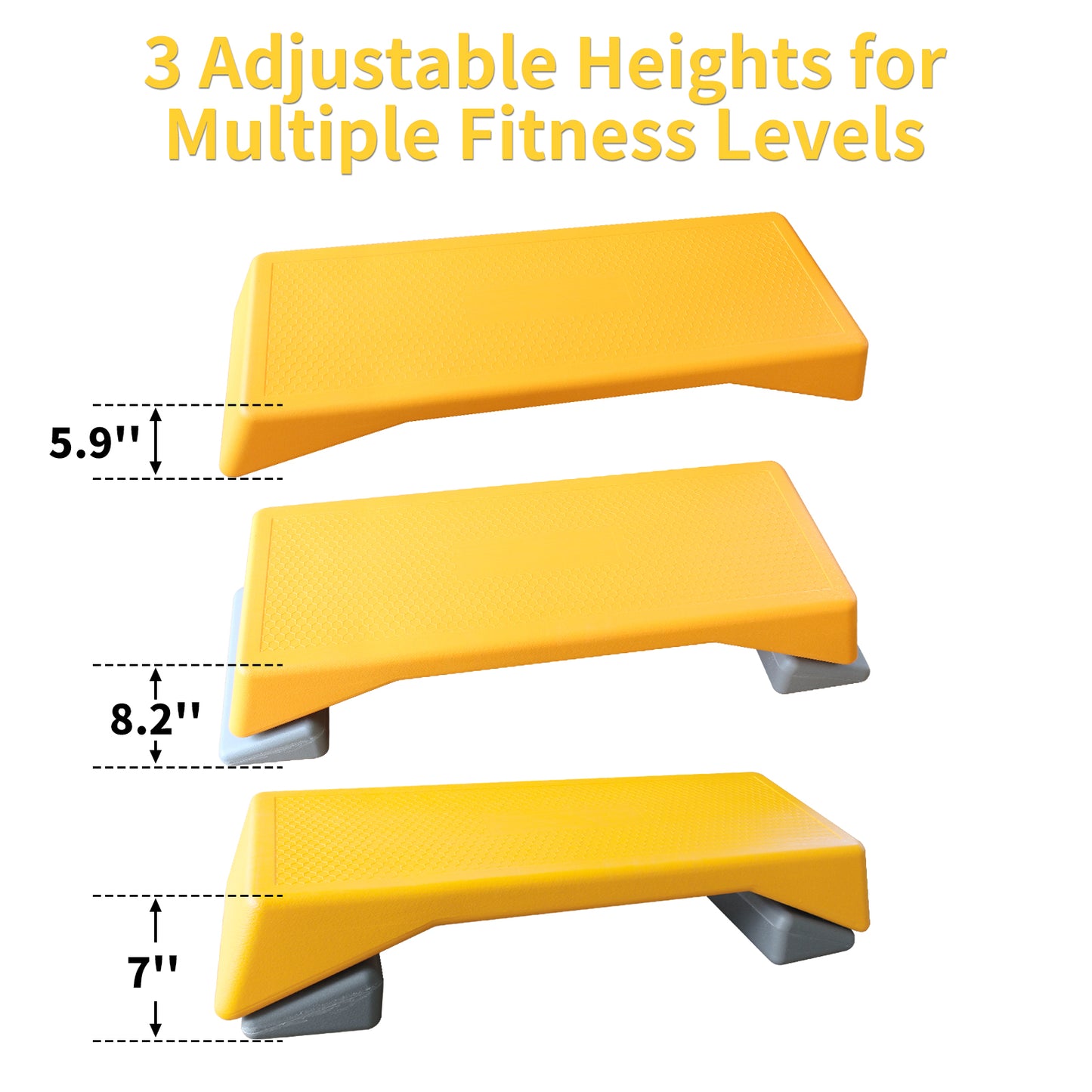 Aerobics Step Platform Height-Adjustable