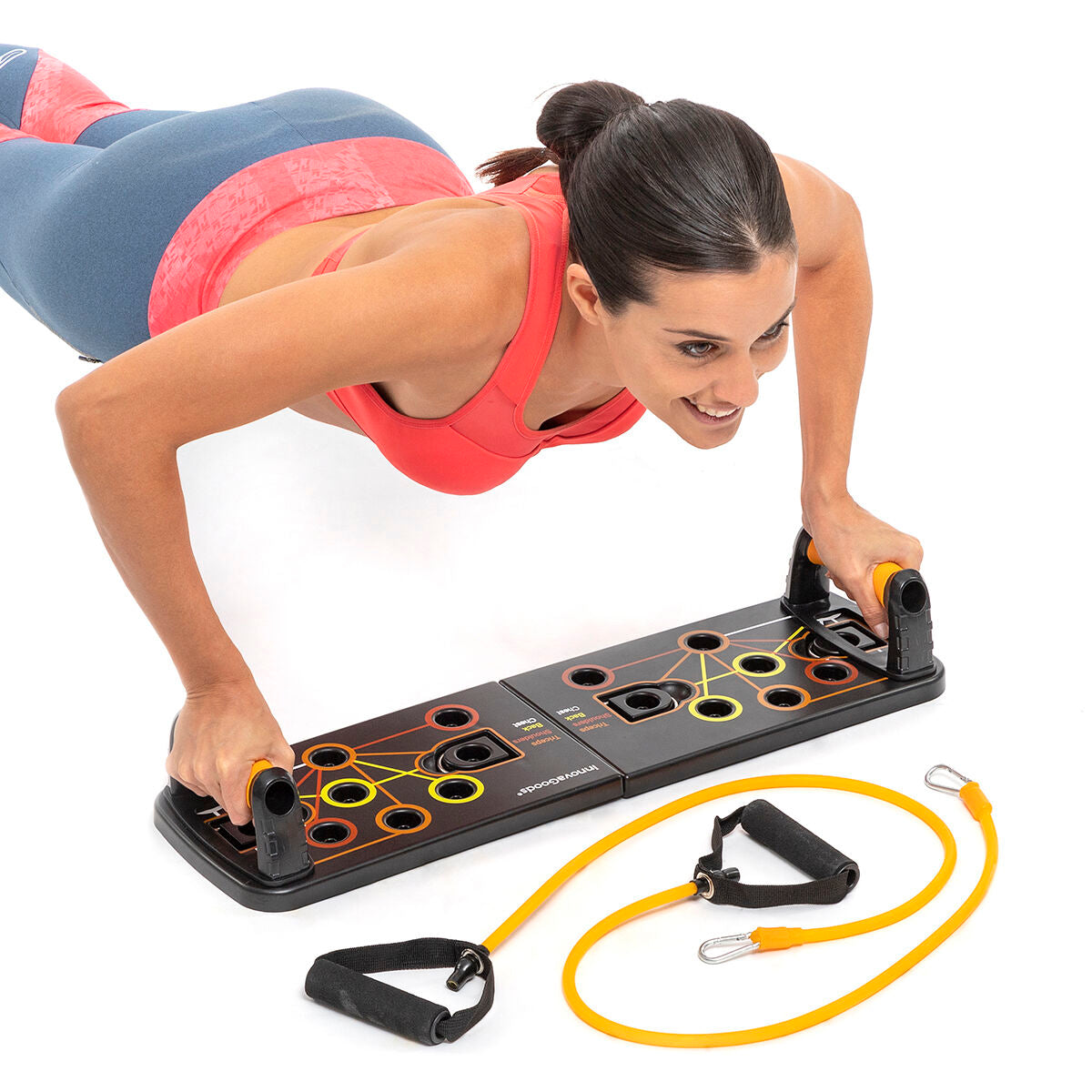 Push-Up Board with Resistance Bands