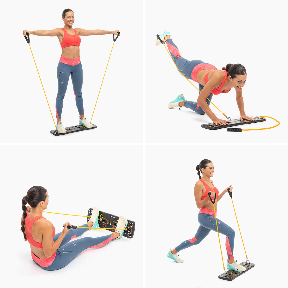 Push-Up Board with Resistance Bands