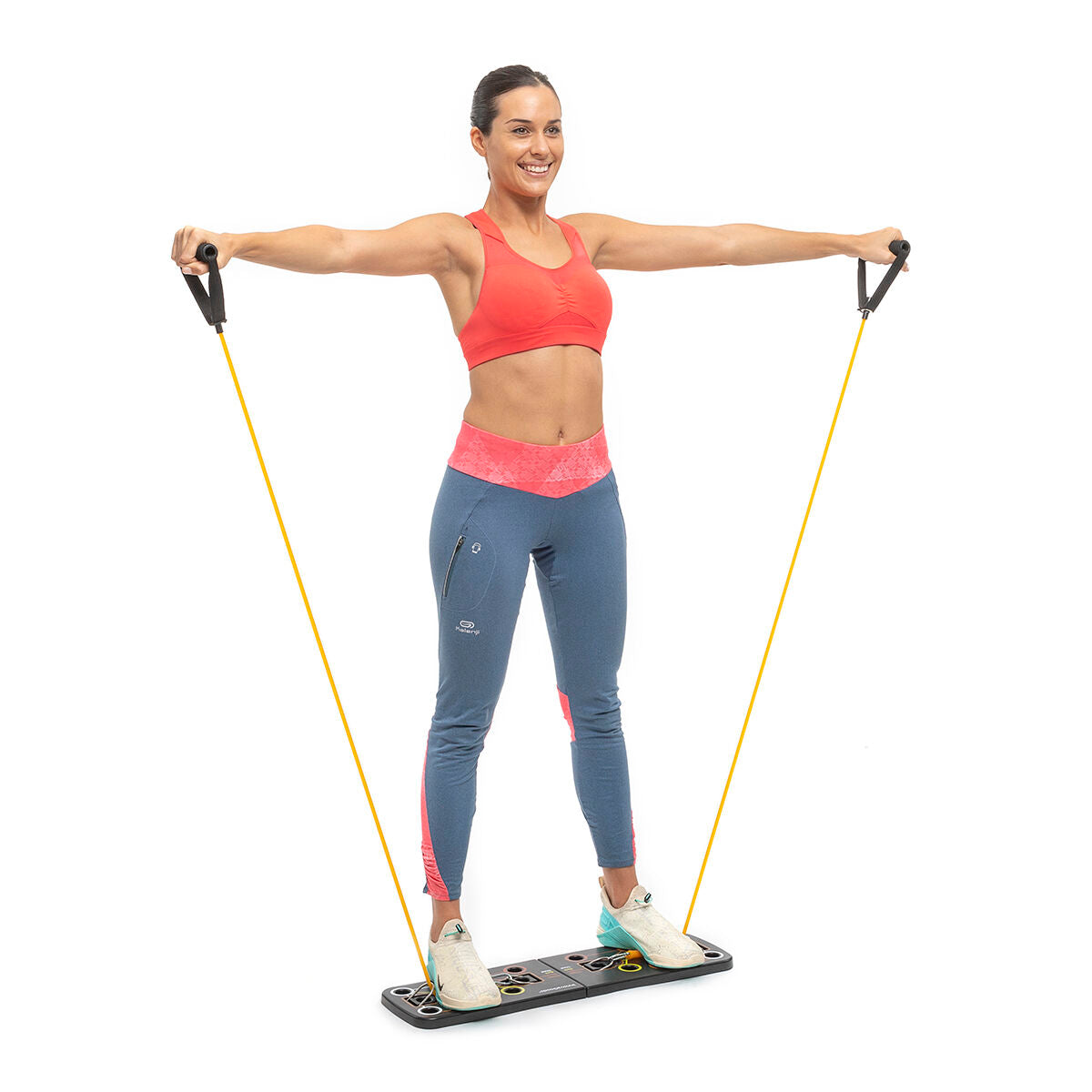 Push-Up Board with Resistance Bands