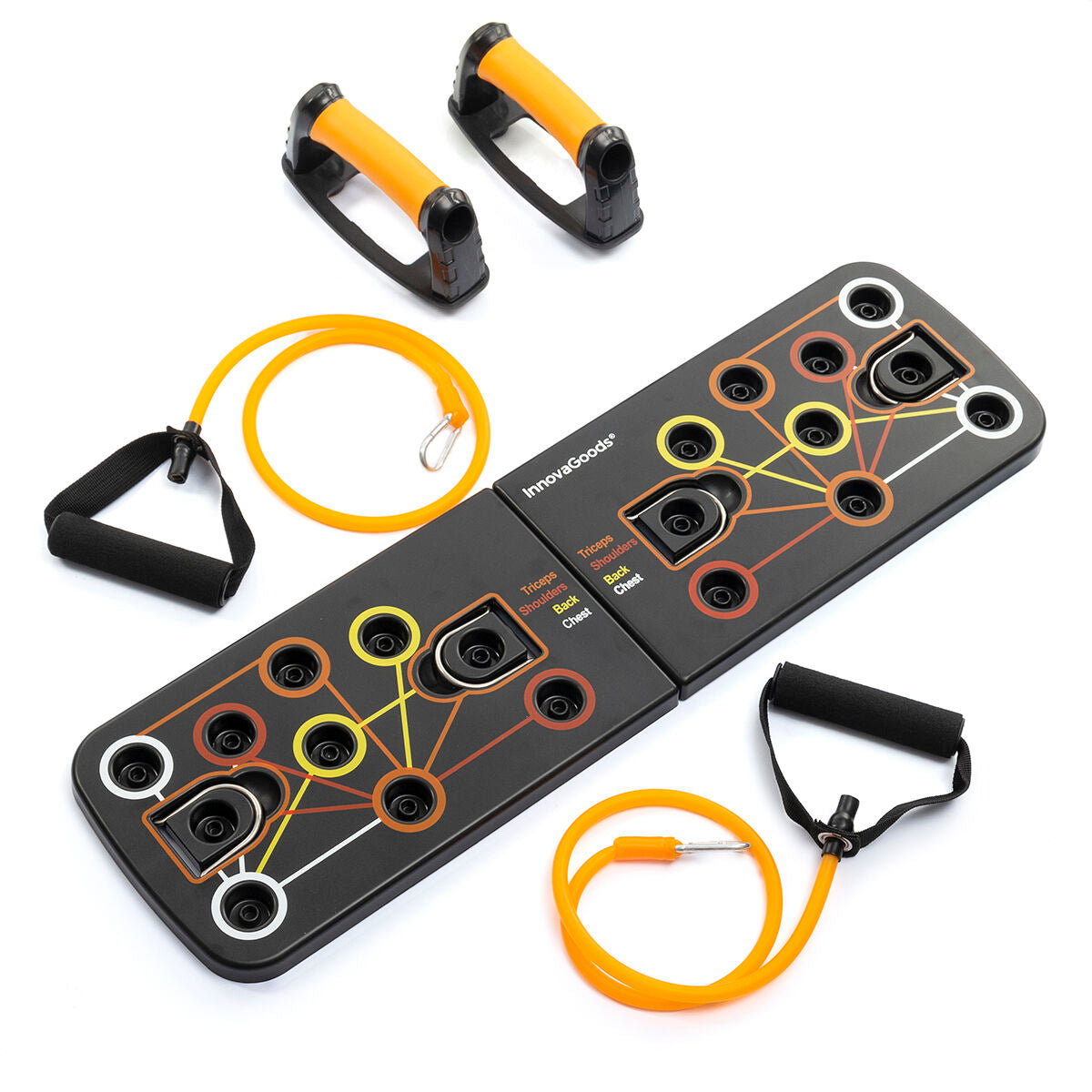 Push-Up Board with Resistance Bands
