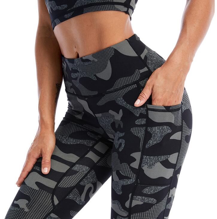 Women Camouflage Printed Sports Suit Fitness Workout Summer Clothes