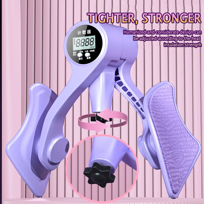 Digital Counter Hip Trainer Leg Trainers Pelvic Floor Muscle Strength Adjustable Leg Exerciser Inner Thigh Fitness Equipment