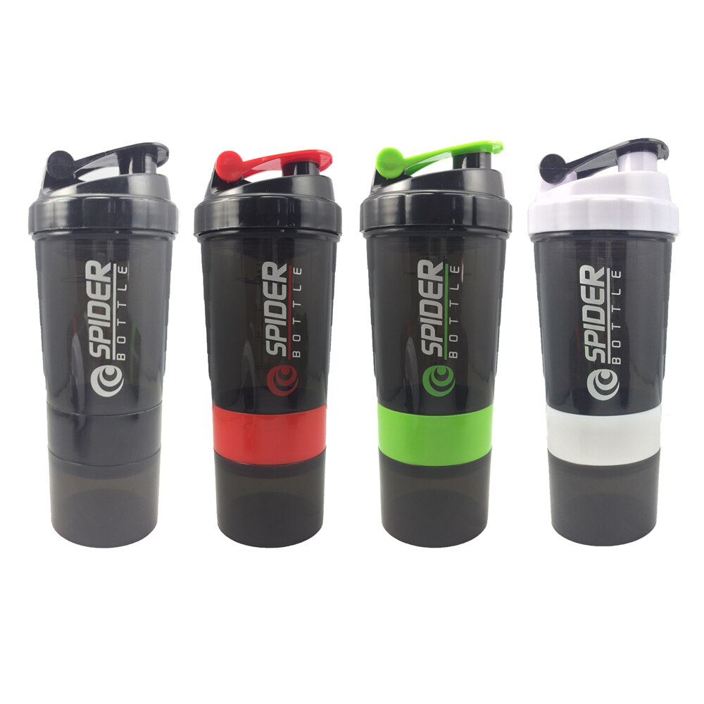 Sports Shaker Bottle Whey Protein Powder Mixing Bottle Sports Nutrition Protein Shaker Fitness Water Bottle With Three-layer