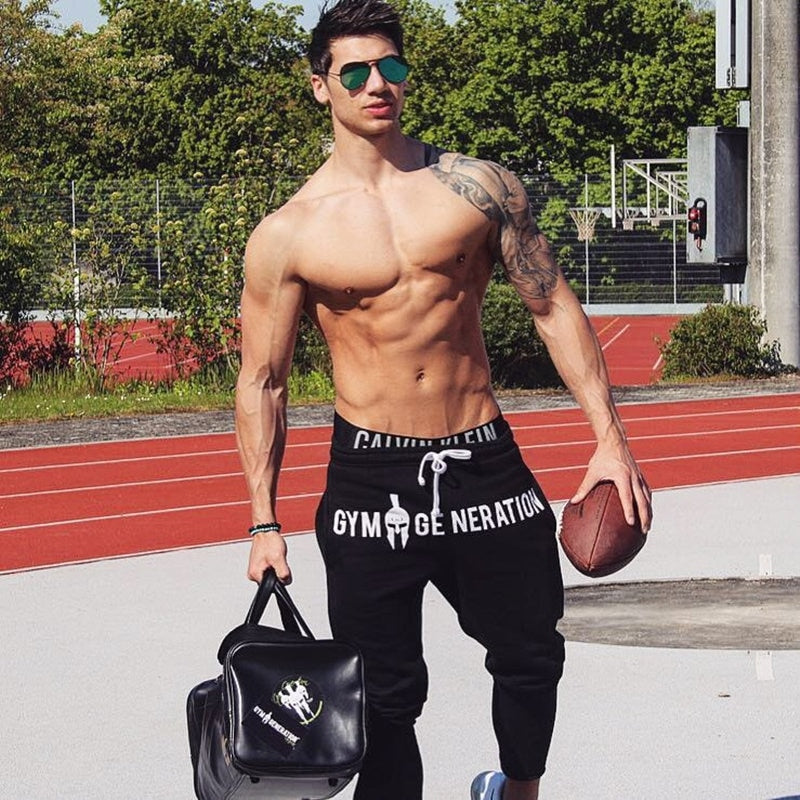 Mens Cotton Sweatpants Gyms Pant Fitness trousers Joggers Workout Pencil Pants