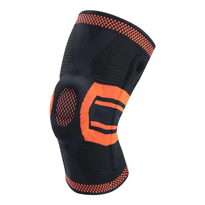 New 1 piece Patella Knee Protector Brace Elastic Silicone Spring Knee Pad Training Knitted Compression Knee Sleeve Support Sport